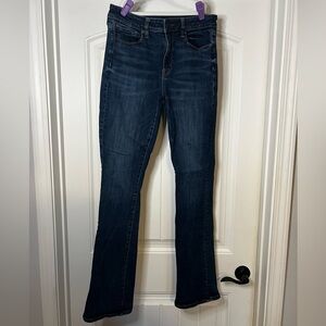 American Eagle Outfitters Dark Blue high rise skinny kick, next level stretch